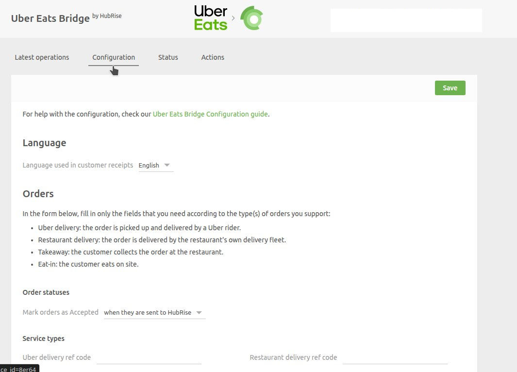 HubRise app configuration